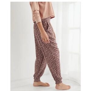 Aerie Homebody Ditzy Floral Pleated Jogger Harem Pant Medium